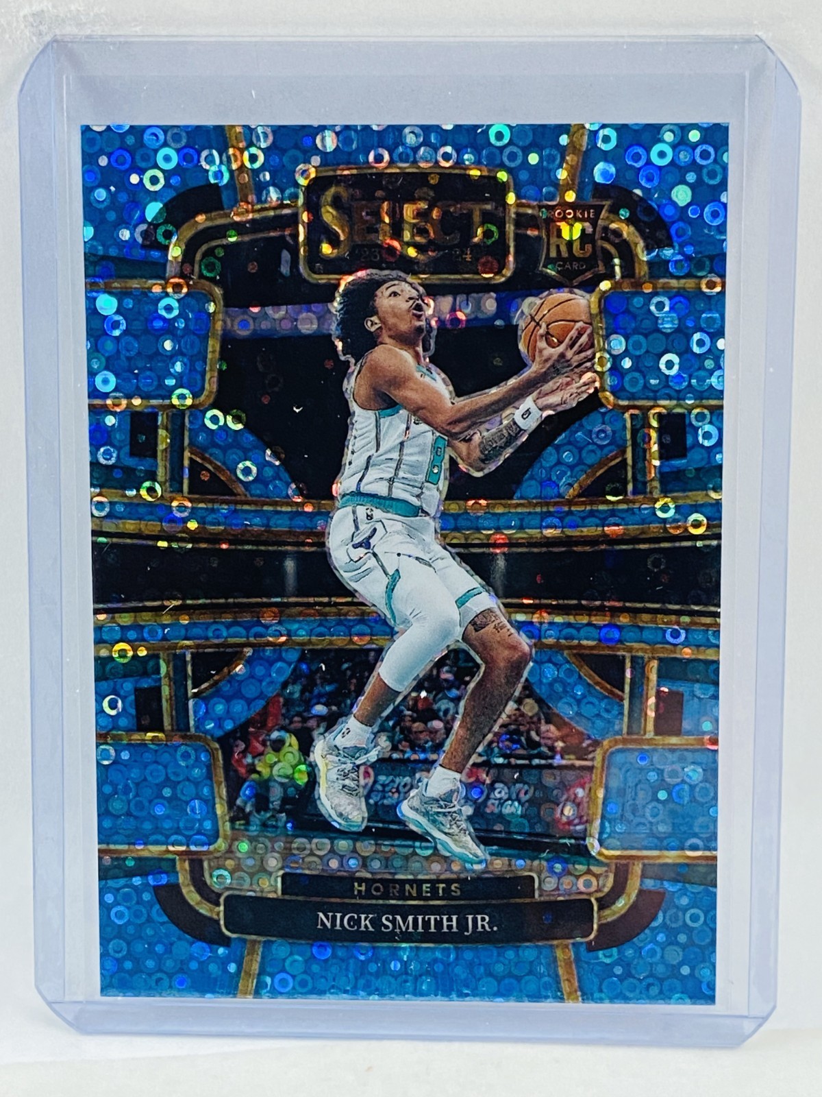 2023-24 Panini Select Nick Smith Jr. RC Concourse Light Blue Disco #20/99