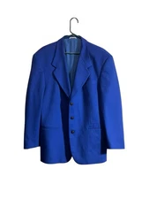 Collezioni L’Uomo Made in Italy Wool Cashmere Blazer Jacket 42R Royal blue
