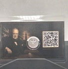Winston Churchill Tribute Card w/ Genuine 1g .999 Fine Silver Sitting Bull Round — photo 2
