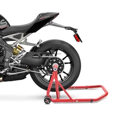 Paddock Stand Triumph Speed Triple 1200 RS 21-23 red, Single Swing Arm, adaptor