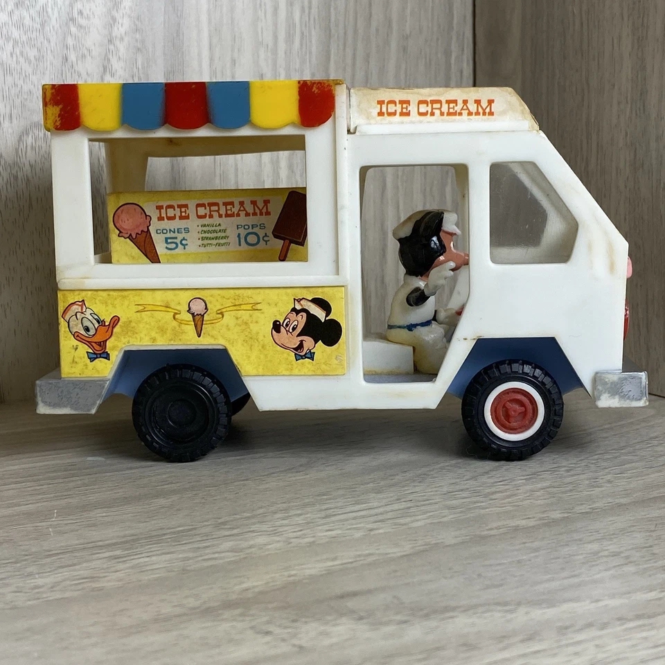 Camión de helados Mickey Mouse 1966 original vintage furgoneta Walt Disney fabricantes de juguetes Foto 2 de 4