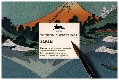 Japan Watercolour Postcard Book / Postkarten - Malbuch Pepin van Roojen Buch