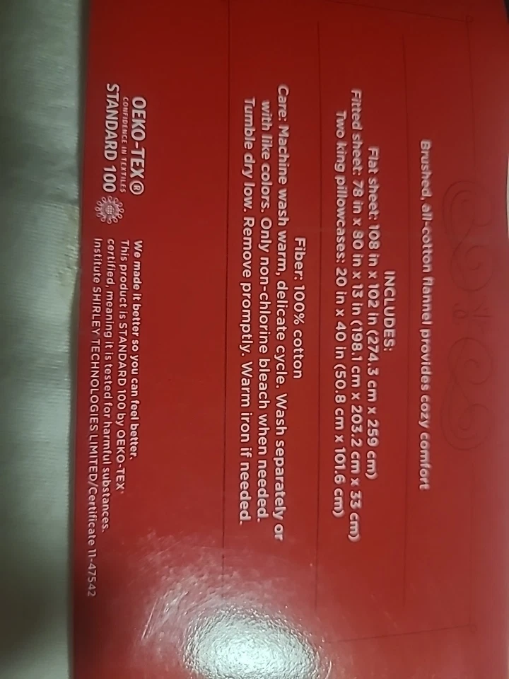 Juegos de 2 sábanas de franela tamaño king Wondershop 100 % algodón cepillado se adapta a hasta 15" de profundidad Foto 3 de 4