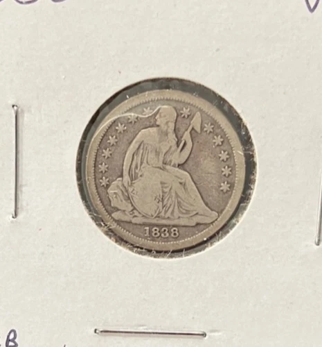 1838 Seated Liberty Dime Large Stars Very Good
