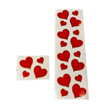 Vintage Stickers Mrs. Groossman's - Heart Stickers with gold outline - 1999