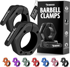 Barbell Clips 2 Inch Pair - Quick Release Olympic Barbell Clamps  Collars wit