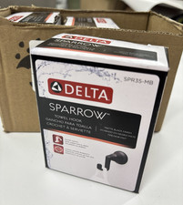 Delta SPR35-MB Sparrow Single Towel-Robe Wall Mount Hook Matte Black Finish