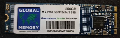 256GB M.2 2280 NGFF SATA3 SSD, Brand New, Global Memory