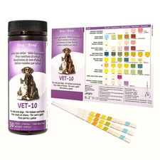 Pet Urine Testing Strips, 50 x Urinalysis Parameter Tests for Dogs, Cats, Vet...