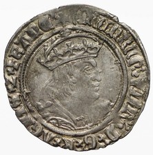 Henry viii hammered silver Groat  Second Coinage  Laker Bust D  mm Arrow  S2337E