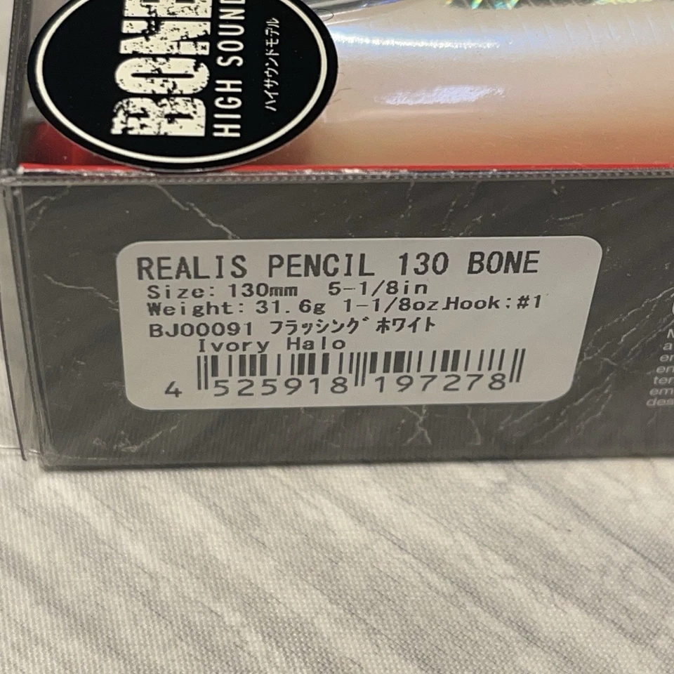 Lápiz Duo Realis 130 Bone Topwater señuelo flotante Bj00091 color blanco marfil Foto 4 de 4