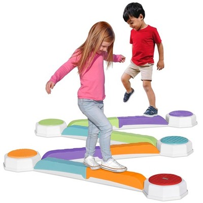 Balance Beam and Stepping Stones for Kids Sensory Play Toys 13 Piece Set