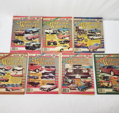Deals on Wheels Lot Of 7 Magazine Catalogs Vintage Car Ads Marketplace 1987 1986