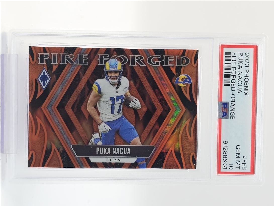 Puka Nacua Panini Phoenix Fire Forged #FF8 Orange