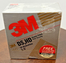 NEW 10 Pack 3M 3.5" Floppy Disks Diskettes DS HD Sealed IOB Made in USA 1 BONUS