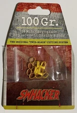 Swhacker Broadheads 2 Blade 100 Grain Replacement Shrink Bands - Yellow 18 Pack