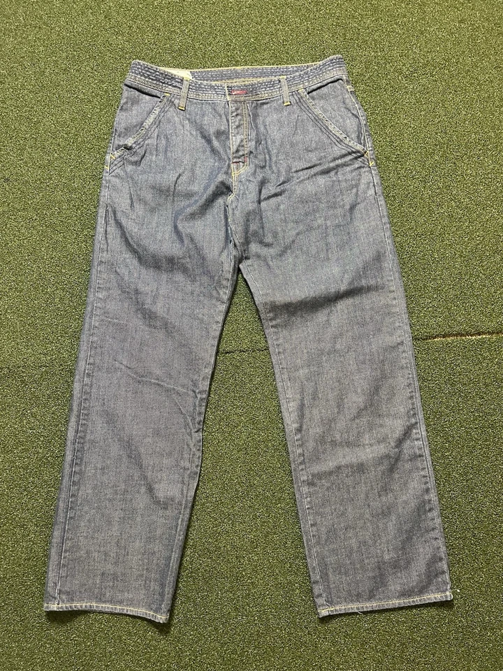 Jeans Grunge De Colección Oakley Industrial Denim 36x32 Y2K Años 2000 Patín Pierna Ancha Raro Foto 2 de 4