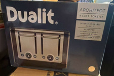 Dualit Architect 4-Slot Toaster CAT4 Black/Brushed Peek & Pop 1950-2250W