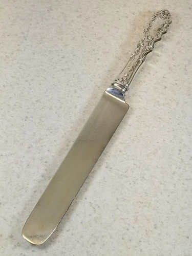 Gorham Sterling Luxembourg Blunt Hollow Knife w/Bolster 8 1/2" Silverplate Blade