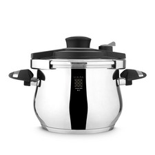 Serenk 6L Stainless Steel Pressure Cooker, Dishwasher Safe, Induction Compatible