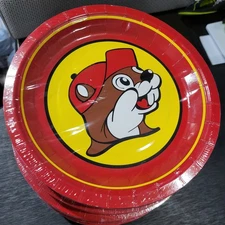 BUC-EE'S NEW 20ct Dinner Paper Plates 9" deep well Buc ees Birthday Party