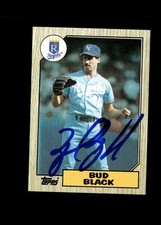 Bud Black 1987 Topps Royals authentic autographed card