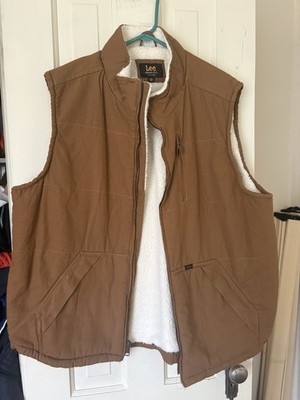 Premium Lee Sherpa lined vest xl zipper quilted Heavy Duty