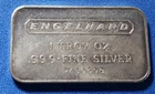 A ENGELHARD 1 OZ. SILVER COLLECTABLE BULLION SILVER BAR NICE SILVER BAR