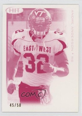 2010 SAGE Hit Magenta Make Ready /50 Andre' Anderson Andre #MR33 Rookie RC tw0