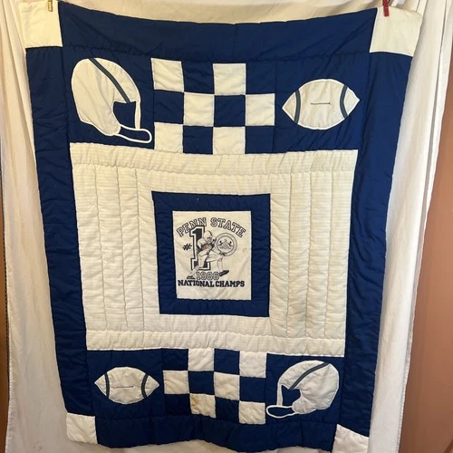 Vintage Penn State 1986 National Champs Throw Blanket 56”x44”