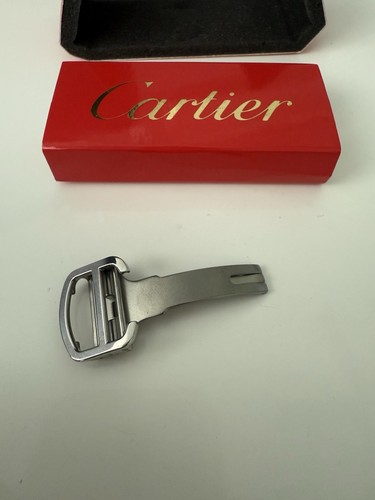 Originale Cartier Swiss Made chiusura deployante acciaio inox 18 mm