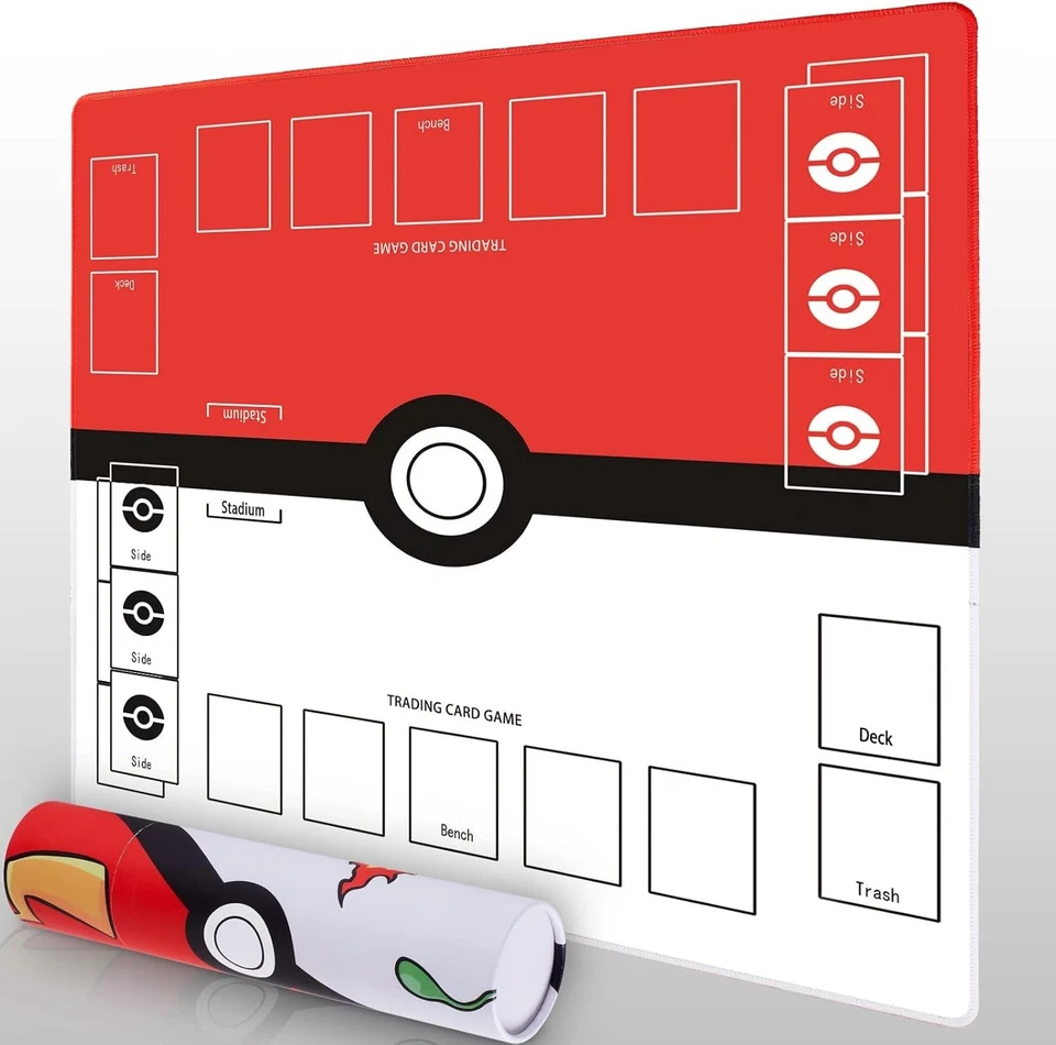 2 Player TCG Trainer Playmat with Zones & Tube | Stitched Game Mat for Card Play - Image 3 of 3