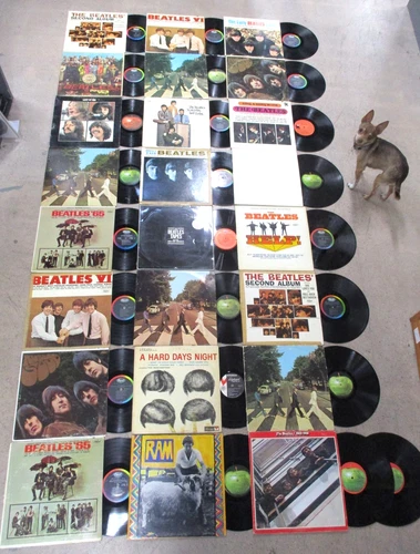 Lot (24) THE BEATLES & Paul 1960s-1970s 12"/33rpm Vinyl Records LOW-GRADE Craft