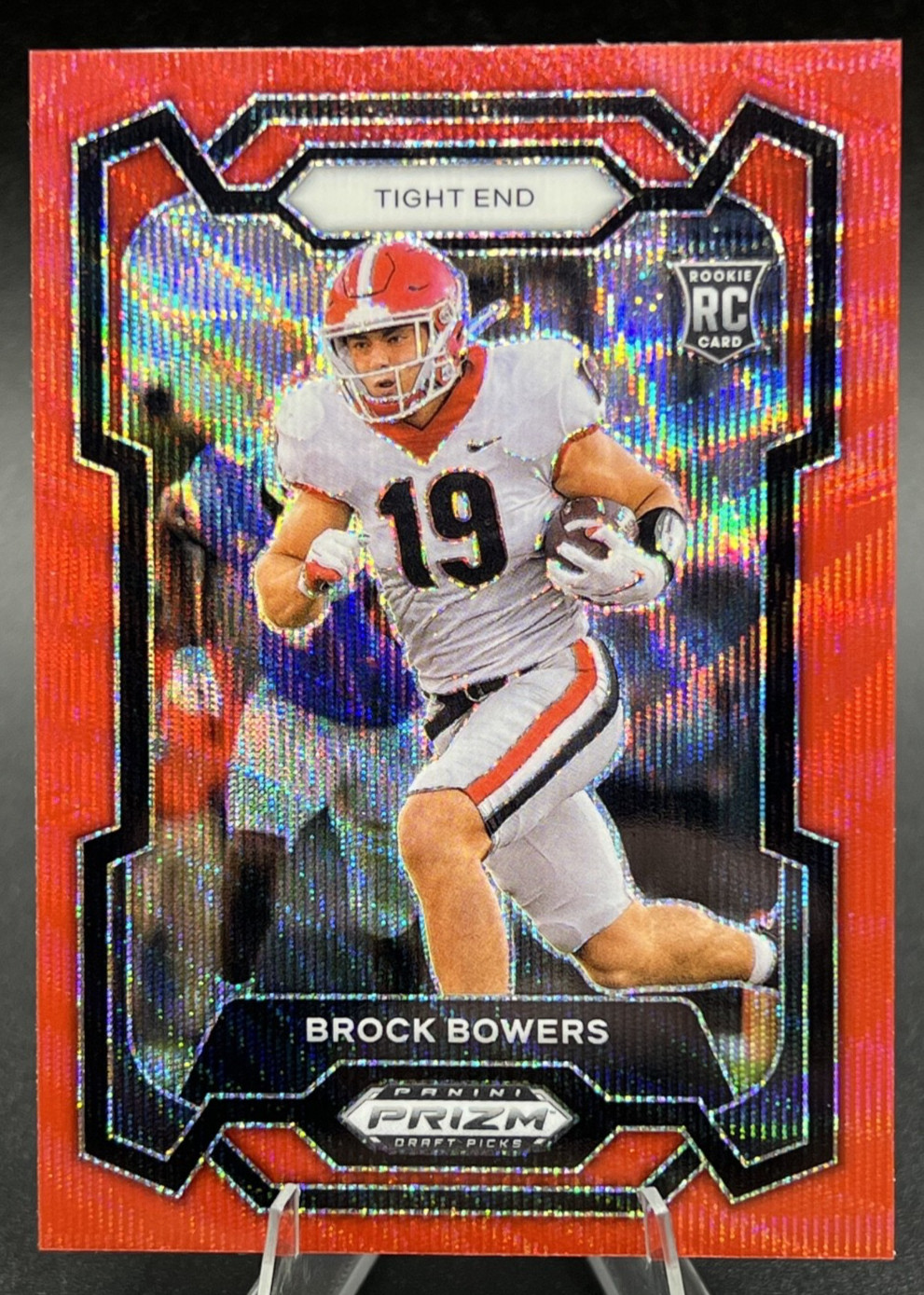 2024 Panini Prizm Draft Picks - Brock Bowers #107 Red Wave (RC)