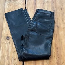 WILFRED Aritzia 2 The Melina Pant HR Straight Leg Vegan Leather Soft Sheen