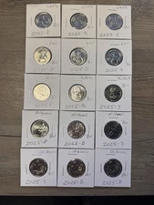 Complete 2025 P D S American Women Quarters 15 Coin Set UNC From Mint Rolls