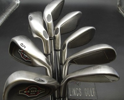 Satz 8x Callaway Big Bertha 2002 Eisen 4-PW Regular Stahlschäfte*