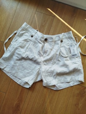 Orsay Damen Weisse Sommerhose Kurz Große 44 Neu Mit Etikett Viskose+Leinen
