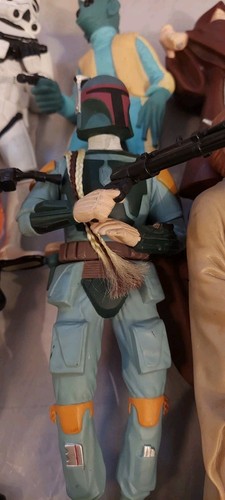 Vintage 8 Star Wars Vinyl Figures 90s Applause Suncoast AS IS Greedo Boba Fett - Picture 2 of 11