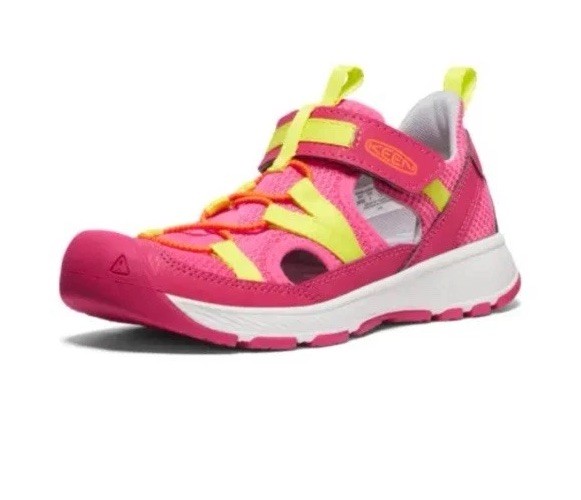 Sandali da acqua ibridi KEEN Big Kids taglia 13 rosa arancione escursionismo regolabili outdoor