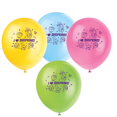 Shopkins 8 Ct 12'' Latex Balloons Birthday Party