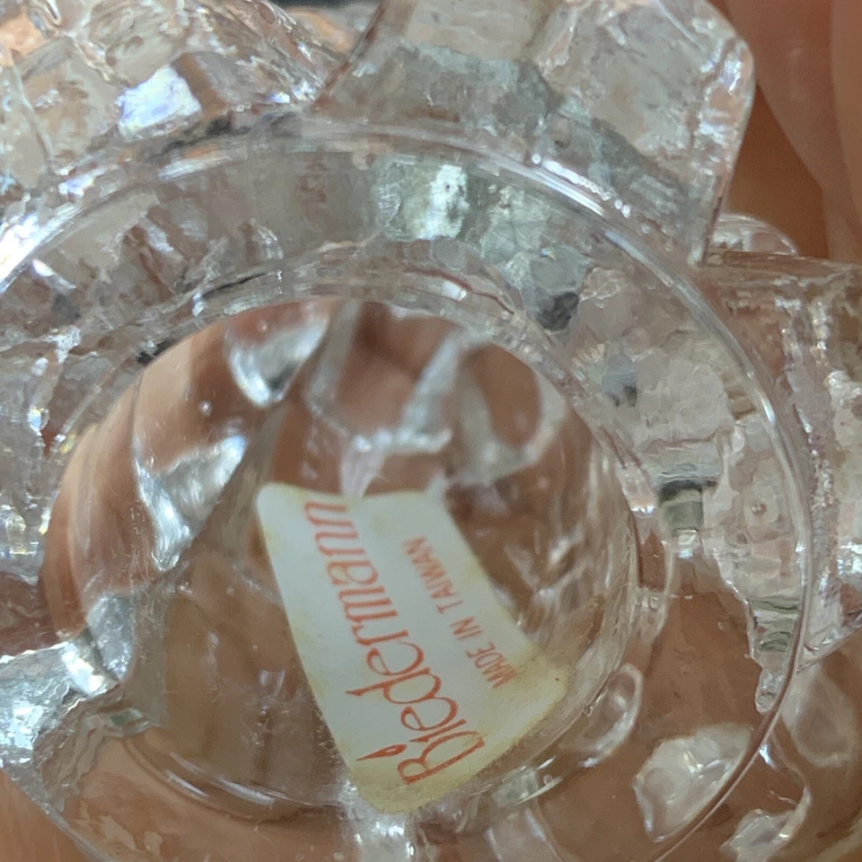 Candelabro de vidrio para árbol de Navidad Biedermann pequeño vintage Foto 3 de 4