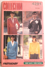 Riding blazer jacket 1980s Classic Butterick 4291 pattern size 6-10 Vintage