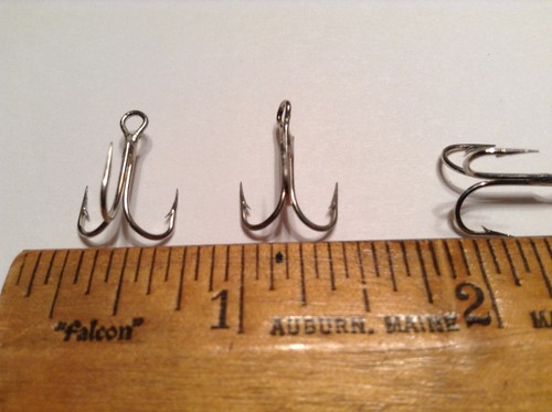 (50) No. 8 Nickel Plated Eagle Claw Treble Hooks 2X Extra Strong, 975M Straight - Picture 4 of 6