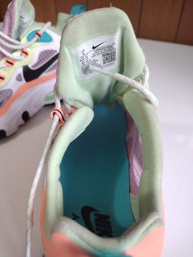 Nike Air Max 270 React Arctic Pink Schwarz Damenschuhe CJ0620-600 Größe 8 Beschädigt - Bild 5 von 8