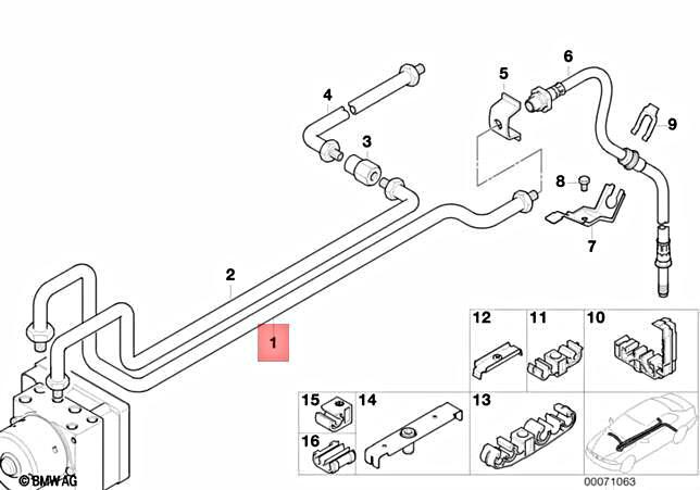 Genuine BMW E46 Cabrio Compact Coupe Rear ASC Break Pipe OEM 
