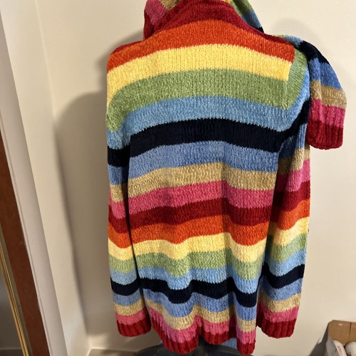 White stag multicolored striped sweater with scarf - Picture 5 of 8