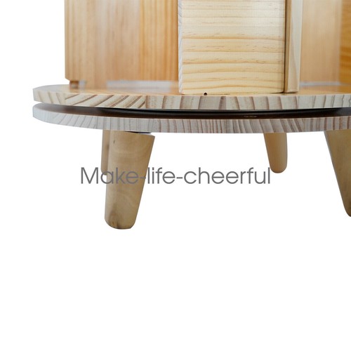 Rotating Bookcase 360 Rotating Display Rack Pine Wood Rotating Bookshelf - Picture 53 of 57