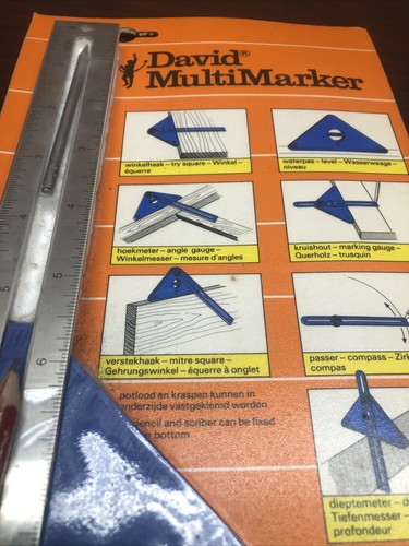 David MultiMarker Try Square Woodworking, Tool Or Metal Work Tool - Picture 8 of 10