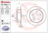 2X Brembo 08.D568.11 Bremsscheibe FüR Ssangyong
